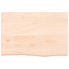 Półka, 60x40x(2-4) cm, surowe lite drewno dębowe