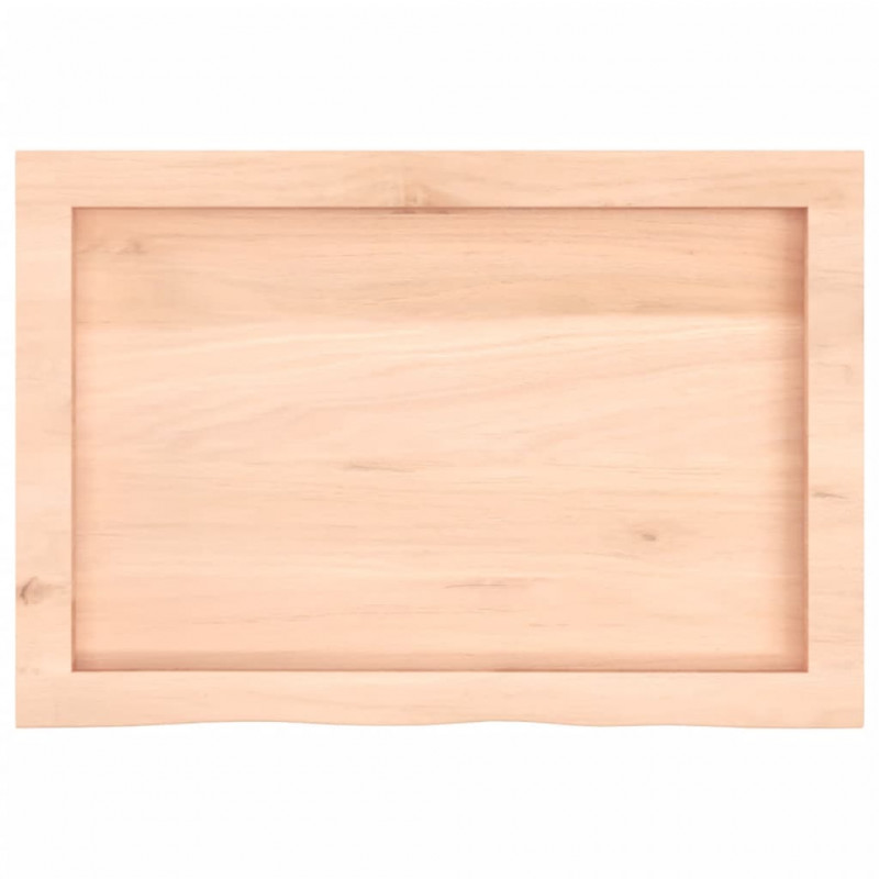 Półka, 60x40x(2-4) cm, surowe lite drewno dębowe