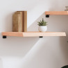 Półka, 60x60x(2-6) cm, surowe lite drewno dębowe