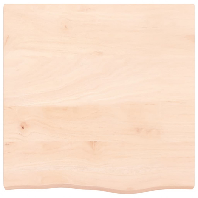 Półka, 60x60x(2-6) cm, surowe lite drewno dębowe