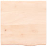 Półka, 60x60x(2-6) cm, surowe lite drewno dębowe