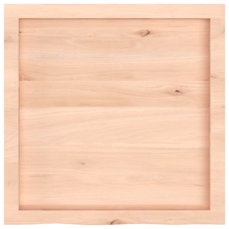 Półka, 60x60x(2-6) cm, surowe lite drewno dębowe