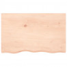 Półka, 80x50x(2-4) cm, surowe lite drewno dębowe