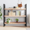 Półka, 120x40x(2-6) cm, surowe lite drewno dębowe