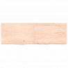 Półka, 120x40x(2-6) cm, surowe lite drewno dębowe