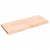 Półka, 120x50x(2-6) cm, surowe lite drewno dębowe