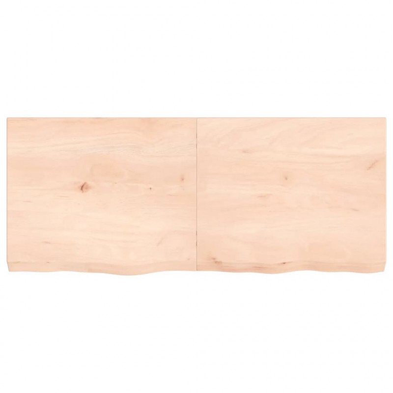 Półka, 120x50x(2-6) cm, surowe lite drewno dębowe