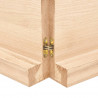 Półka, 120x50x(2-6) cm, surowe lite drewno dębowe