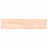 Półka, 140x30x(2-4) cm, surowe lite drewno dębowe
