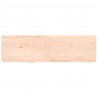 Półka, 140x40x(2-4) cm, surowe lite drewno dębowe