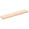 Półka, 160x30x(2-6) cm, surowe lite drewno dębowe