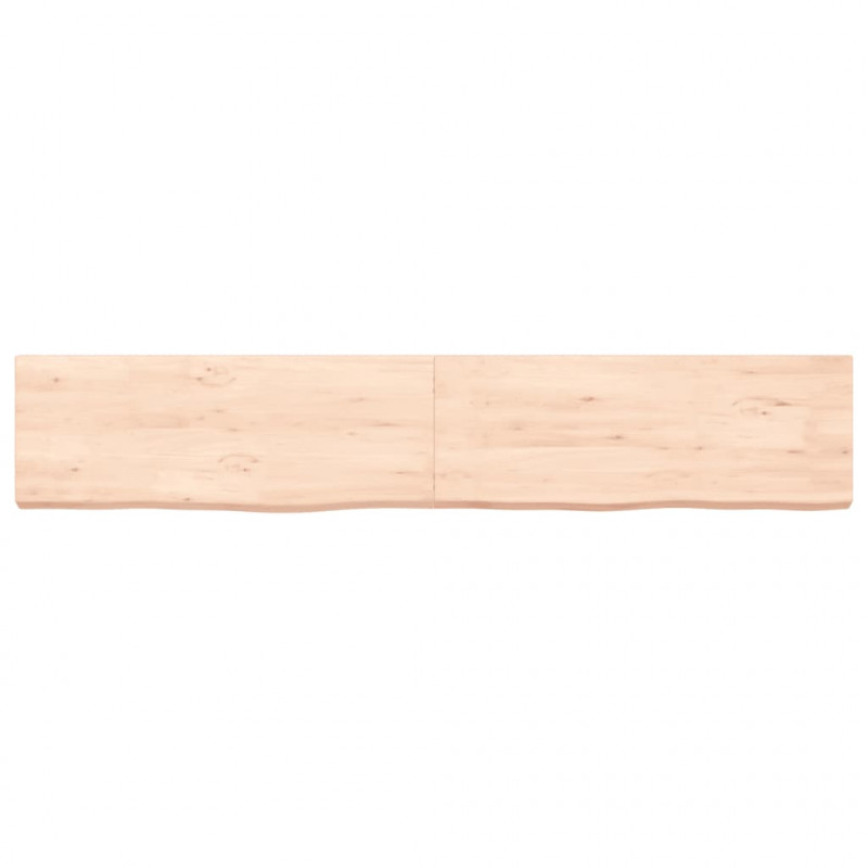 Półka, 160x30x(2-6) cm, surowe lite drewno dębowe