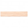 Półka, 160x30x(2-6) cm, surowe lite drewno dębowe