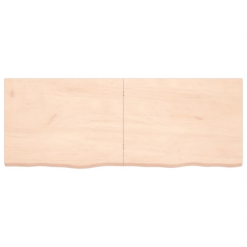 Półka, 160x60x(2-4) cm, surowe lite drewno dębowe