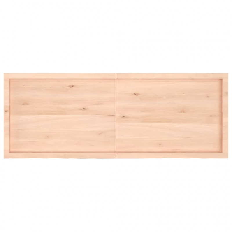 Półka, 160x60x(2-4) cm, surowe lite drewno dębowe