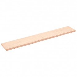 Półka, 180x30x(2-4) cm, surowe lite drewno dębowe