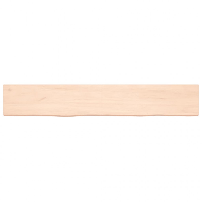 Półka, 180x30x(2-4) cm, surowe lite drewno dębowe