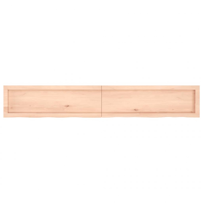 Półka, 180x30x(2-4) cm, surowe lite drewno dębowe