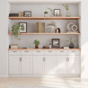Półka, 200x60x(2-4) cm, surowe lite drewno dębowe