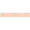 Półka, 220x30x(2-4) cm, surowe lite drewno dębowe