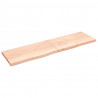 Półka, 220x60x(2-6) cm, surowe lite drewno dębowe