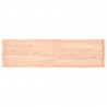 Półka, 220x60x(2-6) cm, surowe lite drewno dębowe