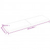 Półka, 220x60x(2-6) cm, surowe lite drewno dębowe