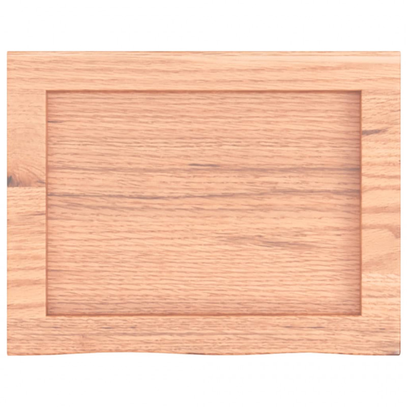 Półka, brązowa, 40x30x(2-4) cm, lakierowane lite drewno dębowe