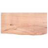 Półka, brązowa, 60x30x(2-6) cm, lakierowane lite drewno dębowe