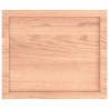 Półka, brązowa, 60x50x(2-6) cm, lakierowane lite drewno dębowe