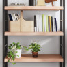 Półka, brązowa, 80x40x(2-6) cm, lakierowane lite drewno dębowe