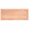 Półka, brązowa, 100x40x(2-4) cm, lakierowane lite drewno dębowe
