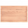 Półka, brązowa, 100x60x(2-4) cm, lakierowane lite drewno dębowe