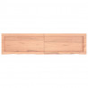Półka, brązowa, 120x30x(2-4) cm, lakierowane lite drewno dębowe