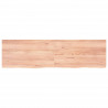 Półka, brązowa, 180x50x(2-4) cm, lakierowane lite drewno dębowe
