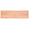 Półka, brązowa, 180x50x(2-4) cm, lakierowane lite drewno dębowe