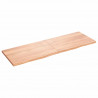 Półka, brązowa, 180x60x(2-4) cm, lakierowane lite drewno dębowe