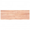 Półka, brązowa, 180x60x(2-4) cm, lakierowane lite drewno dębowe