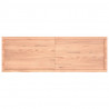 Półka, brązowa, 180x60x(2-4) cm, lakierowane lite drewno dębowe