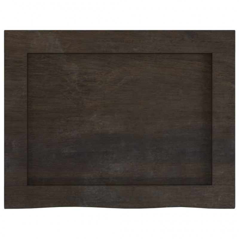 Półka, ciemnobrązowa, 40x30x(2-6) cm, wykończone drewno dębowe