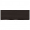 Półka, ciemnobrązowa, 80x30x(2-4) cm, wykończone drewno dębowe
