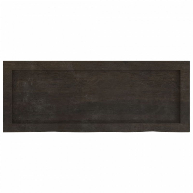 Półka, ciemnobrązowa, 80x30x(2-4) cm, wykończone drewno dębowe