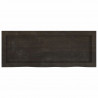 Półka, ciemnobrązowa, 80x30x(2-4) cm, wykończone drewno dębowe
