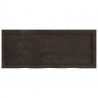 Półka, ciemnobrązowa, 100x40x(2-6) cm, wykończone drewno dębowe