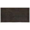 Półka, ciemnobrązowa, 100x50x(2-4) cm, wykończone drewno dębowe