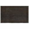 Półka, ciemnobrązowa, 100x60x(2-6) cm, wykończone drewno dębowe