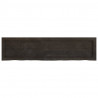Półka, ciemnobrązowa, 120x30x(2-6) cm, wykończone drewno dębowe