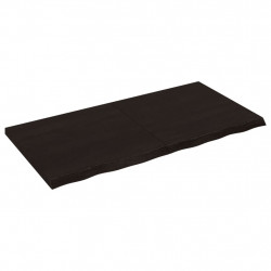 Półka, ciemnobrązowa, 120x60x(2-4) cm, wykończone drewno dębowe