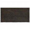 Półka, ciemnobrązowa, 120x60x(2-4) cm, wykończone drewno dębowe