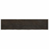 Półka, ciemnobrązowa, 180x40x(2-6) cm, wykończone drewno dębowe